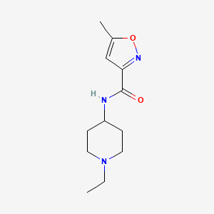 molecular formula C12H19N3O2 B4720623 N-(1-ethyl-4-piperidinyl)-5-methyl-3-isoxazolecarboxamide 