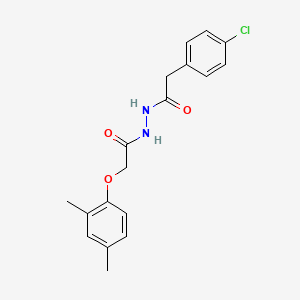 molecular formula C18H19ClN2O3 B4720627 2-(4-chlorophenyl)-N'-[(2,4-dimethylphenoxy)acetyl]acetohydrazide 