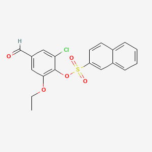 molecular formula C19H15ClO5S B4720630 2-chloro-6-ethoxy-4-formylphenyl 2-naphthalenesulfonate 