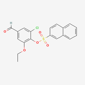 2-chloro-6-ethoxy-4-formylphenyl 2-naphthalenesulfonate