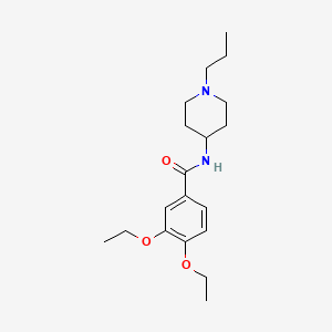 molecular formula C19H30N2O3 B4720657 3,4-diethoxy-N-(1-propyl-4-piperidinyl)benzamide 