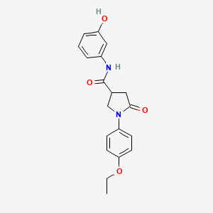 molecular formula C19H20N2O4 B4720670 1-(4-ethoxyphenyl)-N-(3-hydroxyphenyl)-5-oxo-3-pyrrolidinecarboxamide 