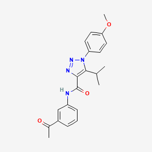 molecular formula C21H22N4O3 B4720674 N-(3-acetylphenyl)-5-isopropyl-1-(4-methoxyphenyl)-1H-1,2,3-triazole-4-carboxamide 