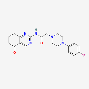 2-[4-(4-fluorophenyl)-1-piperazinyl]-N-(5-oxo-5,6,7,8-tetrahydro-2-quinazolinyl)acetamide