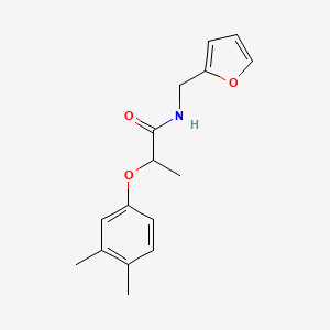 molecular formula C16H19NO3 B4720719 2-(3,4-dimethylphenoxy)-N-(2-furylmethyl)propanamide 