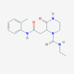 N-ethyl-2-{2-[(2-methylphenyl)amino]-2-oxoethyl}-3-oxo-1-piperazinecarboxamide