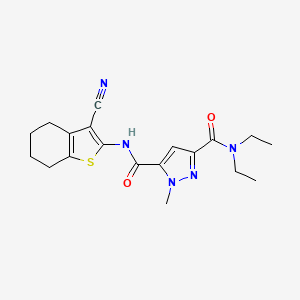 N~5~-(3-cyano-4,5,6,7-tetrahydro-1-benzothien-2-yl)-N~3~,N~3~-diethyl-1-methyl-1H-pyrazole-3,5-dicarboxamide