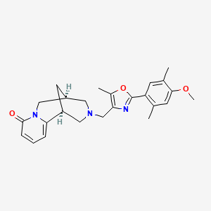 molecular formula C25H29N3O3 B4720804 (1S,9R)-11-{[2-(4-methoxy-2,5-dimethylphenyl)-5-methyl-1,3-oxazol-4-yl]methyl}-7,11-diazatricyclo[7.3.1.0~2,7~]trideca-2,4-dien-6-one 