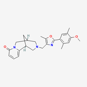 (1S,9R)-11-{[2-(4-methoxy-2,5-dimethylphenyl)-5-methyl-1,3-oxazol-4-yl]methyl}-7,11-diazatricyclo[7.3.1.0~2,7~]trideca-2,4-dien-6-one