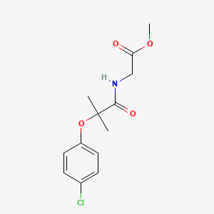 molecular formula C13H16ClNO4 B4720820 methyl N-[2-(4-chlorophenoxy)-2-methylpropanoyl]glycinate 