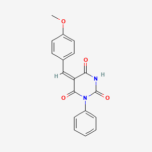 molecular formula C18H14N2O4 B4720850 5-(4-methoxybenzylidene)-1-phenyl-2,4,6(1H,3H,5H)-pyrimidinetrione 