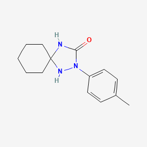 molecular formula C14H19N3O B4720871 2-(4-methylphenyl)-1,2,4-triazaspiro[4.5]decan-3-one 