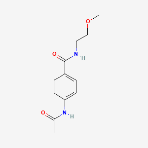 molecular formula C12H16N2O3 B4720883 4-(acetylamino)-N-(2-methoxyethyl)benzamide 