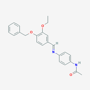 molecular formula C24H24N2O3 B472090 N-(4-{[4-(benzyloxy)-3-ethoxybenzylidene]amino}phenyl)acetamide CAS No. 723754-96-9