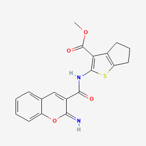 methyl 2-{[(2-imino-2H-chromen-3-yl)carbonyl]amino}-5,6-dihydro-4H-cyclopenta[b]thiophene-3-carboxylate