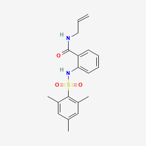 molecular formula C19H22N2O3S B4720917 N-allyl-2-[(mesitylsulfonyl)amino]benzamide 