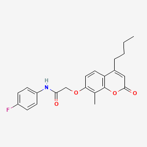 molecular formula C22H22FNO4 B4720920 2-[(4-butyl-8-methyl-2-oxo-2H-chromen-7-yl)oxy]-N-(4-fluorophenyl)acetamide 