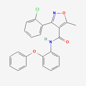 molecular formula C23H17ClN2O3 B4720934 3-(2-chlorophenyl)-5-methyl-N-(2-phenoxyphenyl)-4-isoxazolecarboxamide 