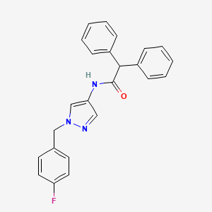 molecular formula C24H20FN3O B4720951 N-[1-(4-fluorobenzyl)-1H-pyrazol-4-yl]-2,2-diphenylacetamide 