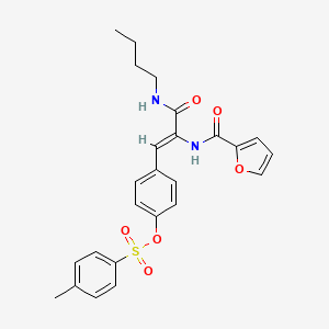 molecular formula C25H26N2O6S B4720955 4-[3-(butylamino)-2-(2-furoylamino)-3-oxo-1-propen-1-yl]phenyl 4-methylbenzenesulfonate 
