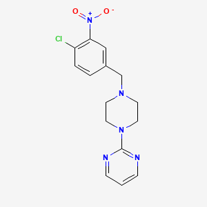 molecular formula C15H16ClN5O2 B4720963 2-[4-(4-chloro-3-nitrobenzyl)-1-piperazinyl]pyrimidine 
