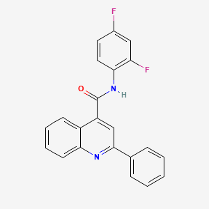 molecular formula C22H14F2N2O B4720978 N-(2,4-difluorophenyl)-2-phenyl-4-quinolinecarboxamide 