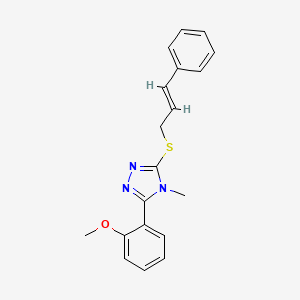 molecular formula C19H19N3OS B4720996 3-(2-methoxyphenyl)-4-methyl-5-[(3-phenyl-2-propen-1-yl)thio]-4H-1,2,4-triazole 
