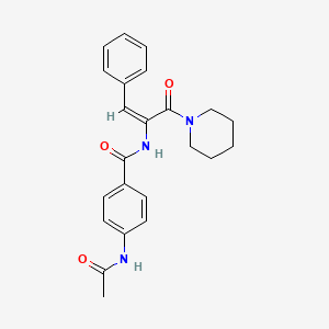 molecular formula C23H25N3O3 B4721018 4-(acetylamino)-N-[2-phenyl-1-(1-piperidinylcarbonyl)vinyl]benzamide 