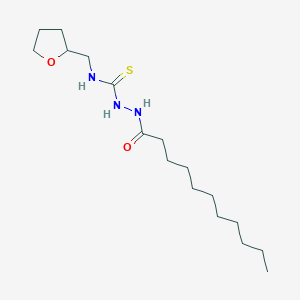molecular formula C17H33N3O2S B4721031 N-(tetrahydro-2-furanylmethyl)-2-undecanoylhydrazinecarbothioamide 