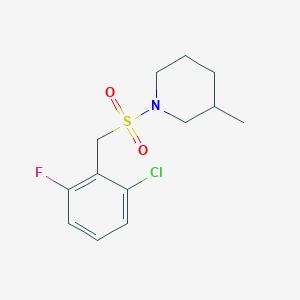 molecular formula C13H17ClFNO2S B4721081 1-[(2-chloro-6-fluorobenzyl)sulfonyl]-3-methylpiperidine 