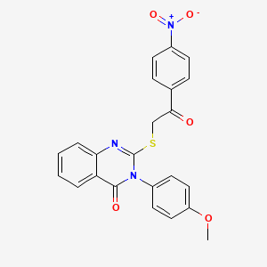 molecular formula C23H17N3O5S B4721082 3-(4-methoxyphenyl)-2-{[2-(4-nitrophenyl)-2-oxoethyl]thio}-4(3H)-quinazolinone 