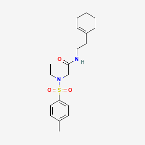 molecular formula C19H28N2O3S B4721104 N~1~-[2-(1-cyclohexen-1-yl)ethyl]-N~2~-ethyl-N~2~-[(4-methylphenyl)sulfonyl]glycinamide 