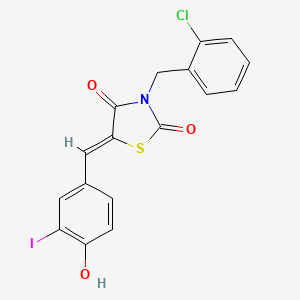 3-(2-chlorobenzyl)-5-(4-hydroxy-3-iodobenzylidene)-1,3-thiazolidine-2,4-dione
