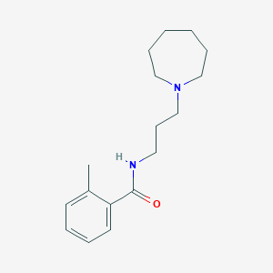 molecular formula C17H26N2O B4721125 N-[3-(1-azepanyl)propyl]-2-methylbenzamide 