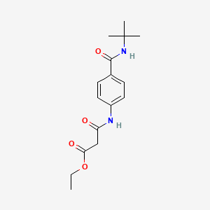 molecular formula C16H22N2O4 B4721142 ethyl 3-({4-[(tert-butylamino)carbonyl]phenyl}amino)-3-oxopropanoate 