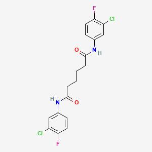 molecular formula C18H16Cl2F2N2O2 B4721155 N,N'-bis(3-chloro-4-fluorophenyl)hexanediamide 