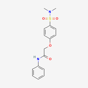 molecular formula C16H18N2O4S B4721170 2-{4-[(dimethylamino)sulfonyl]phenoxy}-N-phenylacetamide 