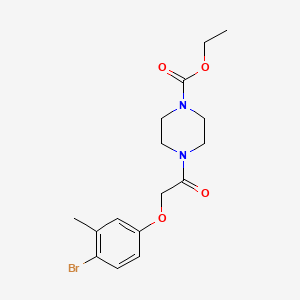 molecular formula C16H21BrN2O4 B4721198 ethyl 4-[(4-bromo-3-methylphenoxy)acetyl]-1-piperazinecarboxylate 