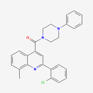 molecular formula C27H24ClN3O B4721207 2-(2-chlorophenyl)-8-methyl-4-[(4-phenyl-1-piperazinyl)carbonyl]quinoline 