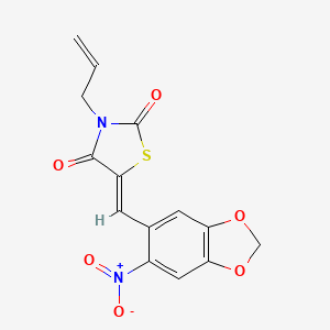 molecular formula C14H10N2O6S B4721217 3-allyl-5-[(6-nitro-1,3-benzodioxol-5-yl)methylene]-1,3-thiazolidine-2,4-dione 