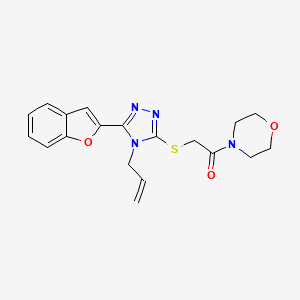 molecular formula C19H20N4O3S B4721219 4-({[4-allyl-5-(1-benzofuran-2-yl)-4H-1,2,4-triazol-3-yl]thio}acetyl)morpholine 