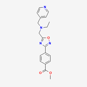 molecular formula C19H20N4O3 B4721288 methyl 4-(5-{[ethyl(4-pyridinylmethyl)amino]methyl}-1,2,4-oxadiazol-3-yl)benzoate 
