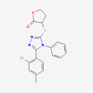 3-{[5-(2-chloro-4-methylphenyl)-4-phenyl-4H-1,2,4-triazol-3-yl]thio}dihydro-2(3H)-furanone