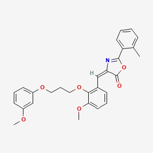 4-{3-methoxy-2-[3-(3-methoxyphenoxy)propoxy]benzylidene}-2-(2-methylphenyl)-1,3-oxazol-5(4H)-one