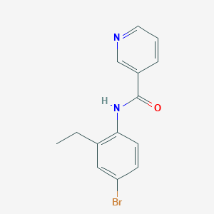 molecular formula C14H13BrN2O B4721330 N-(4-bromo-2-ethylphenyl)nicotinamide 