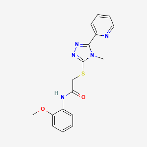 molecular formula C17H17N5O2S B4721347 N-(2-methoxyphenyl)-2-{[4-methyl-5-(2-pyridinyl)-4H-1,2,4-triazol-3-yl]thio}acetamide 