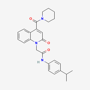 molecular formula C26H29N3O3 B4721370 N-(4-isopropylphenyl)-2-[2-oxo-4-(1-piperidinylcarbonyl)-1(2H)-quinolinyl]acetamide 
