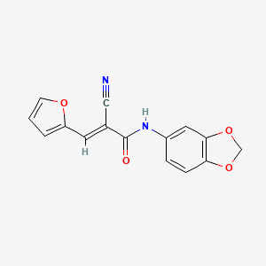 N-1,3-benzodioxol-5-yl-2-cyano-3-(2-furyl)acrylamide