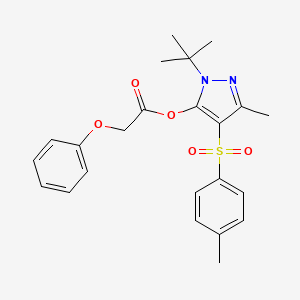 1-tert-butyl-3-methyl-4-[(4-methylphenyl)sulfonyl]-1H-pyrazol-5-yl phenoxyacetate