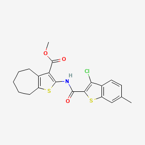 methyl 2-{[(3-chloro-6-methyl-1-benzothien-2-yl)carbonyl]amino}-5,6,7,8-tetrahydro-4H-cyclohepta[b]thiophene-3-carboxylate